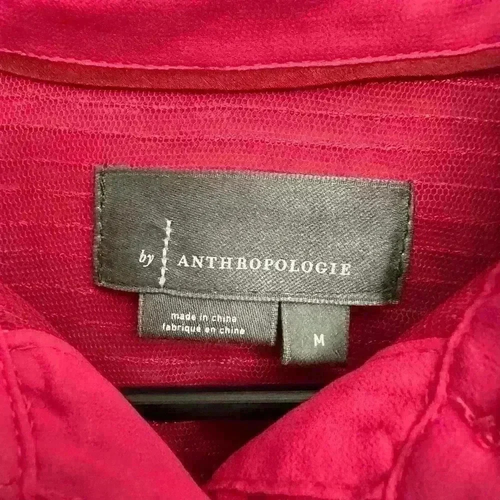 Anthropologie Pink Sequin Shirt - Picture 4 of 4